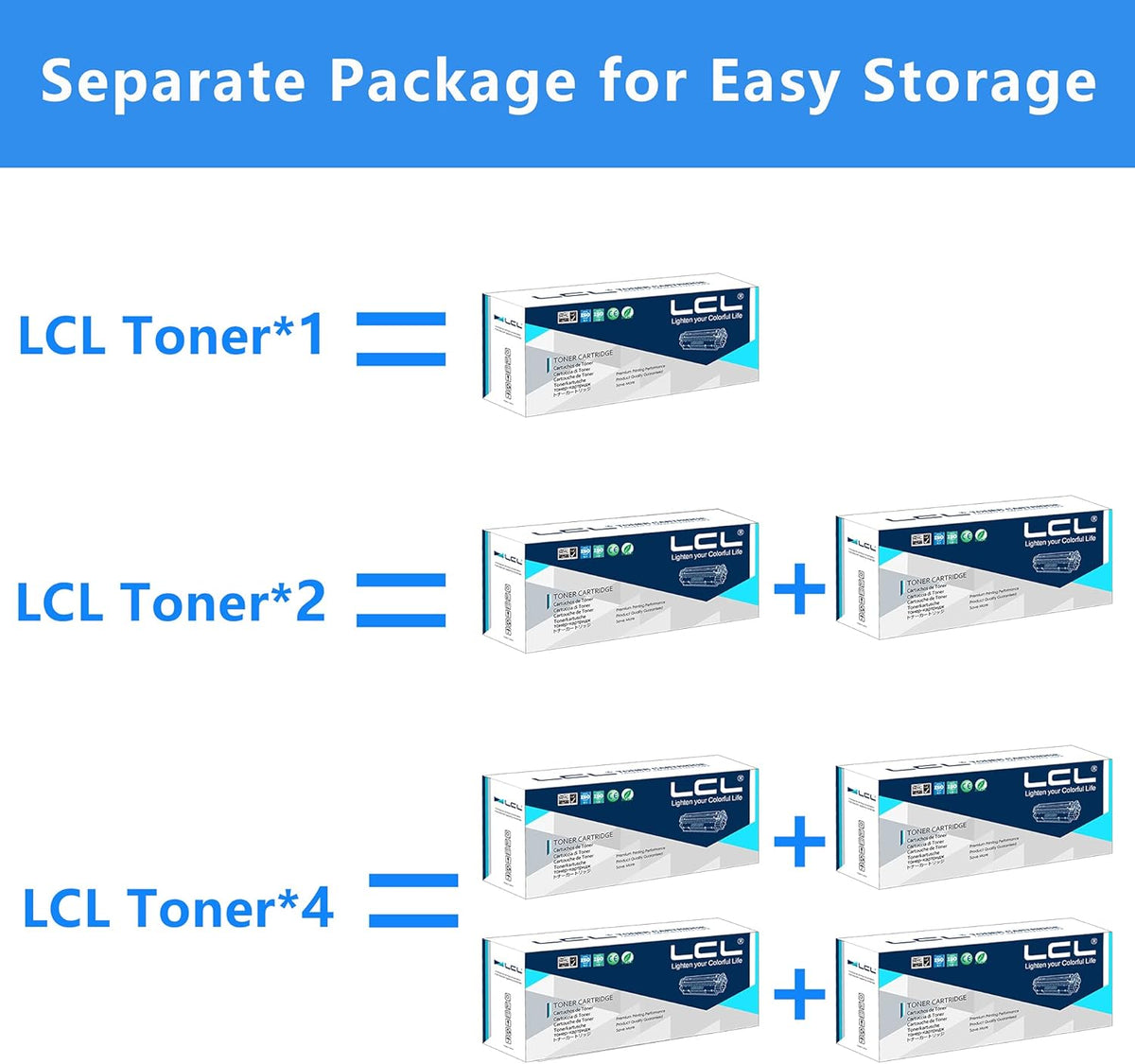 Compatible Toner Cartridge Replacement 4-Pack KCMY M538510