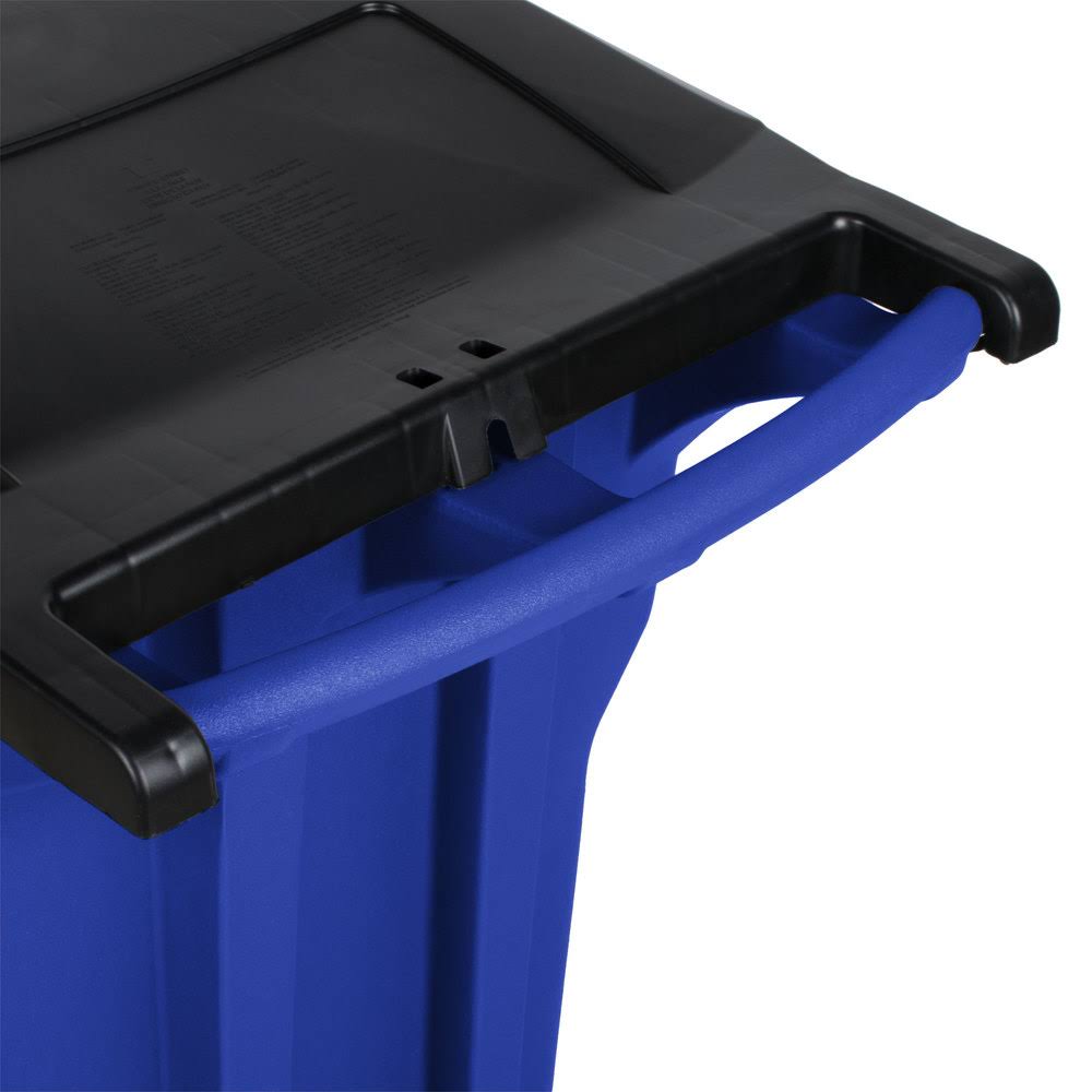 95 gal Blue Square Brute Rollout Container Q66540