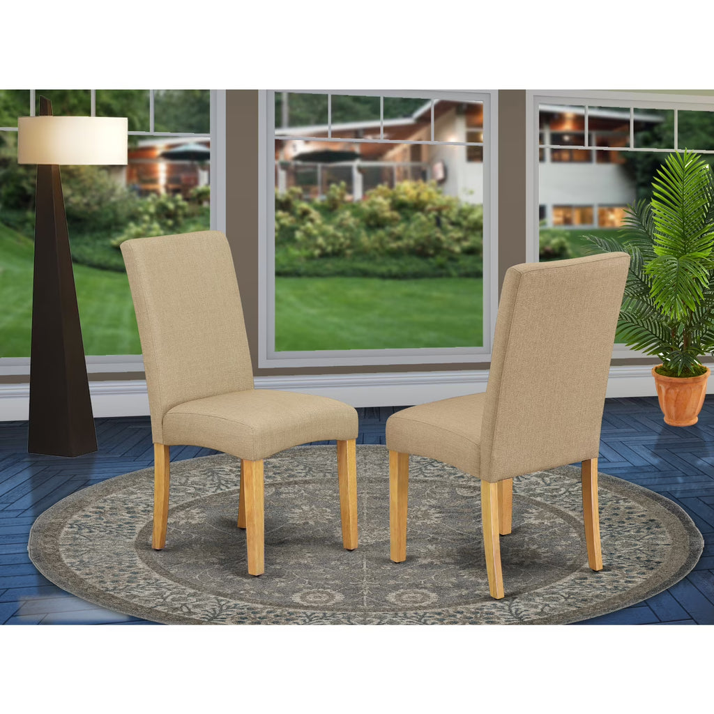 39" Fabric Dining Chairs in Oak/Gray (Set of 2) X23027