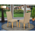 39" Fabric Dining Chairs in Oak/Gray (Set of 2) X23027