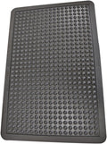 Black Anti-Fatigue Rubber Mats 5/8 x 3' x 4' Pack of 2 C22983