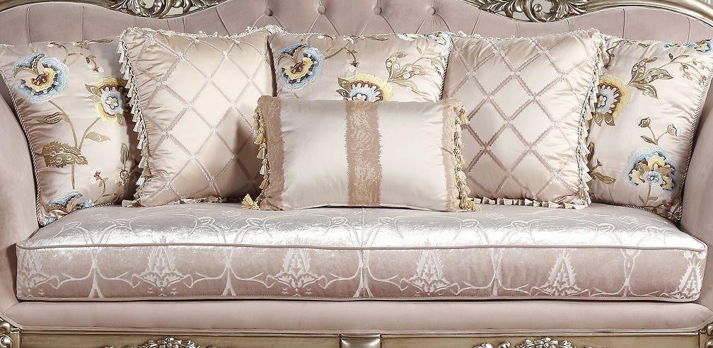 Champagne Wood Sofa Set 2Pcs G530