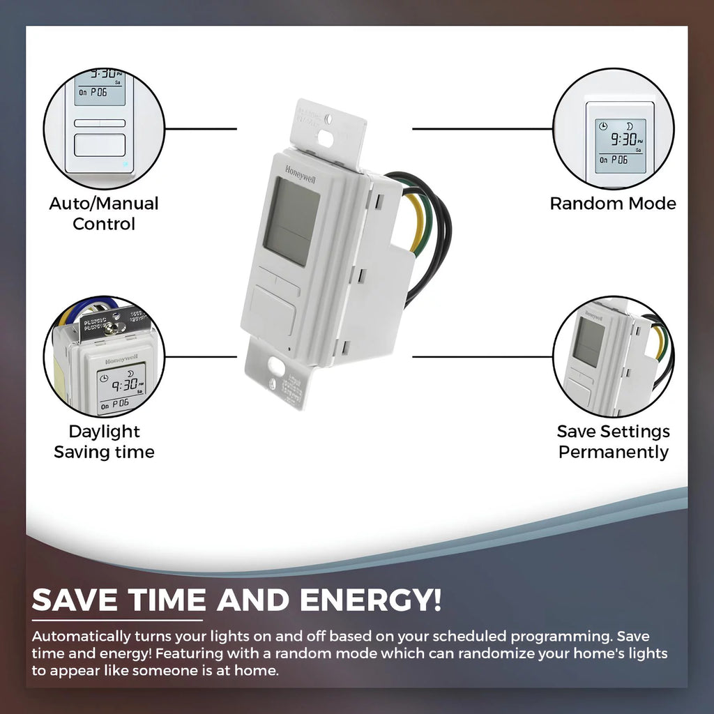 Timer Switch with Sunrise Sunset Single or 3 Way X8364