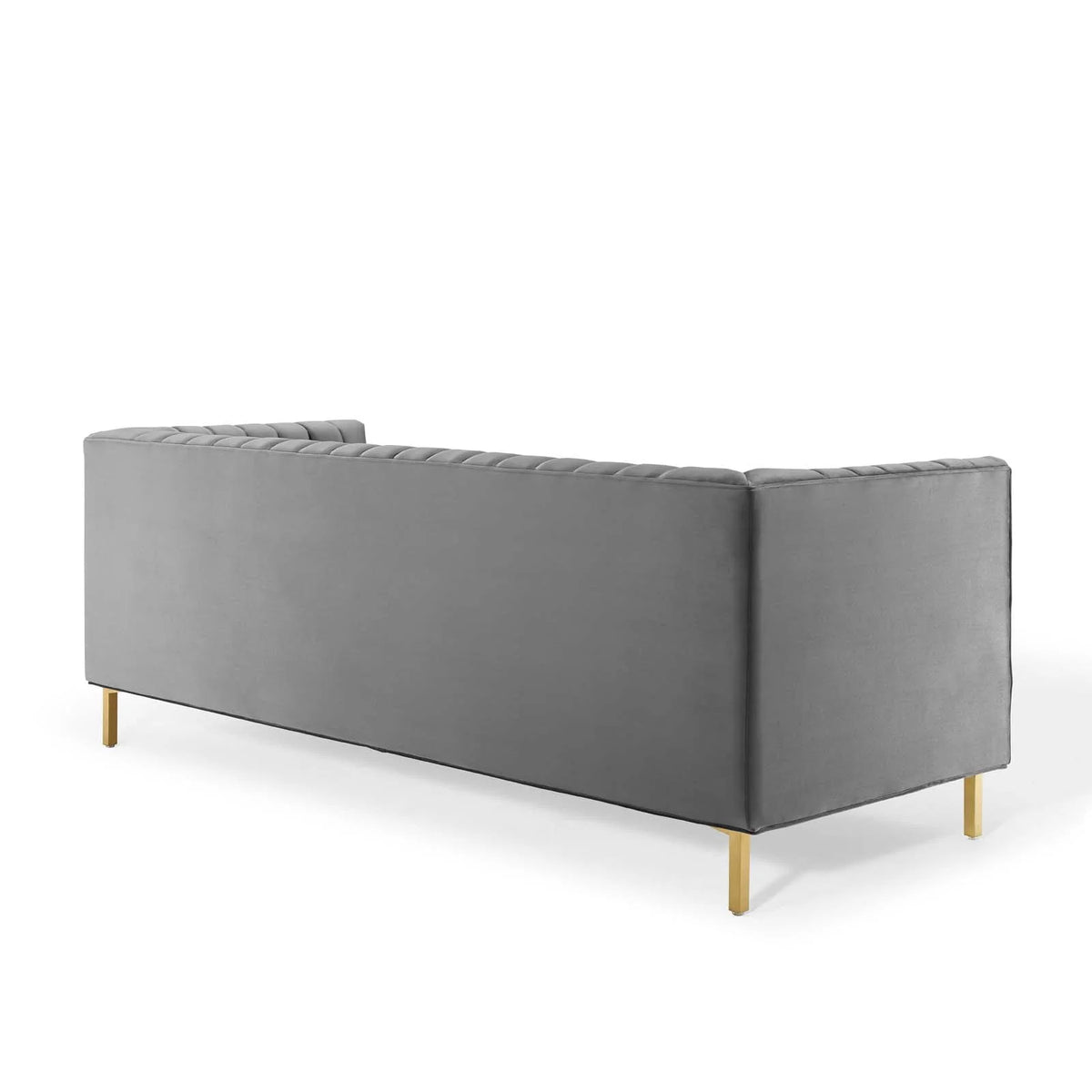 Gray Performance Velvet Sofa U3536