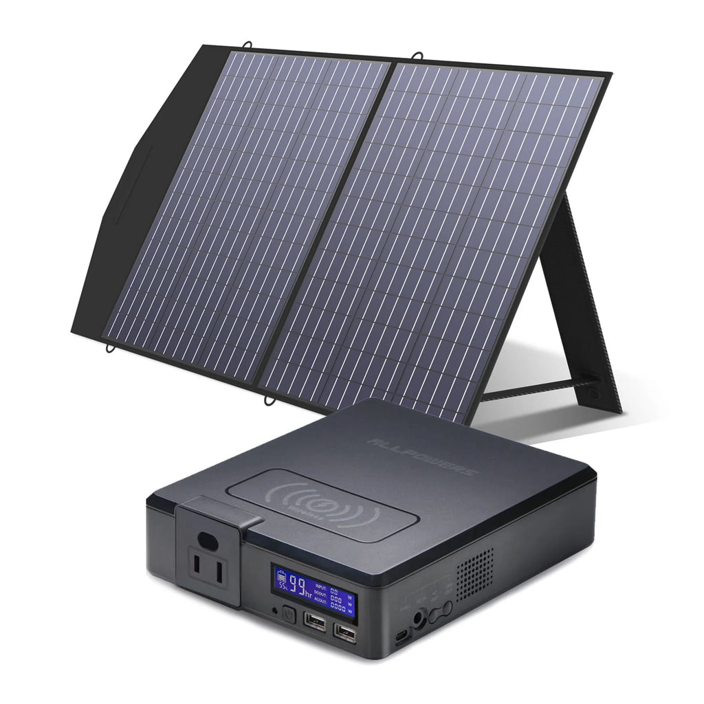 200W 154Wh Portable Power Station with 100W Foldable Solar Panel R971862