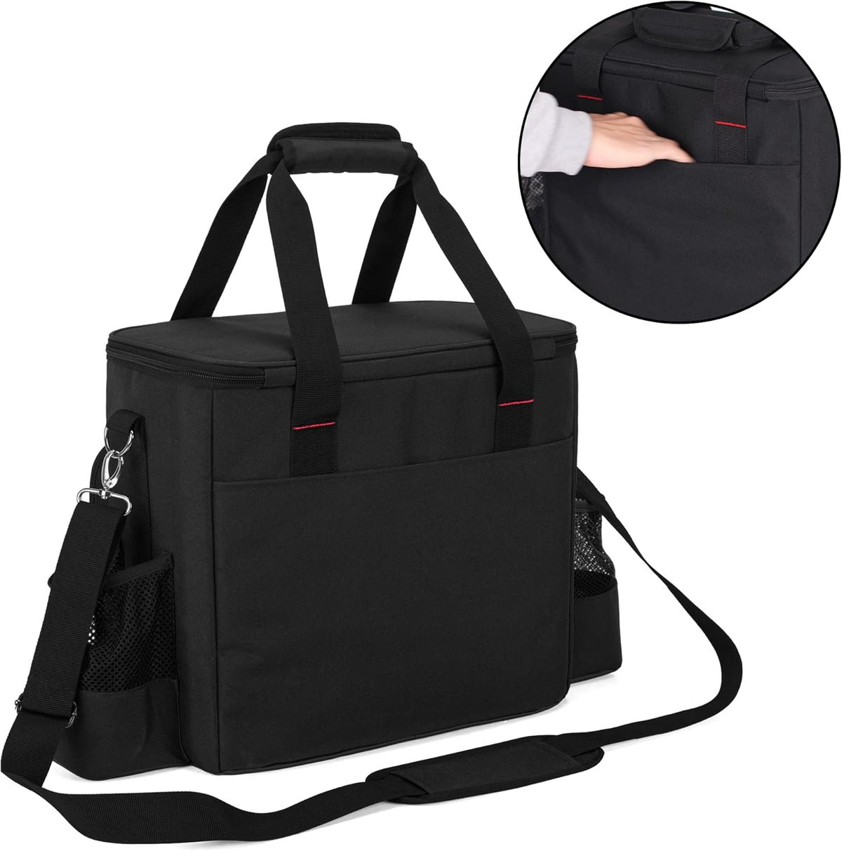 Portable Heater Carry Bag with Pockets and Handles Black R47278