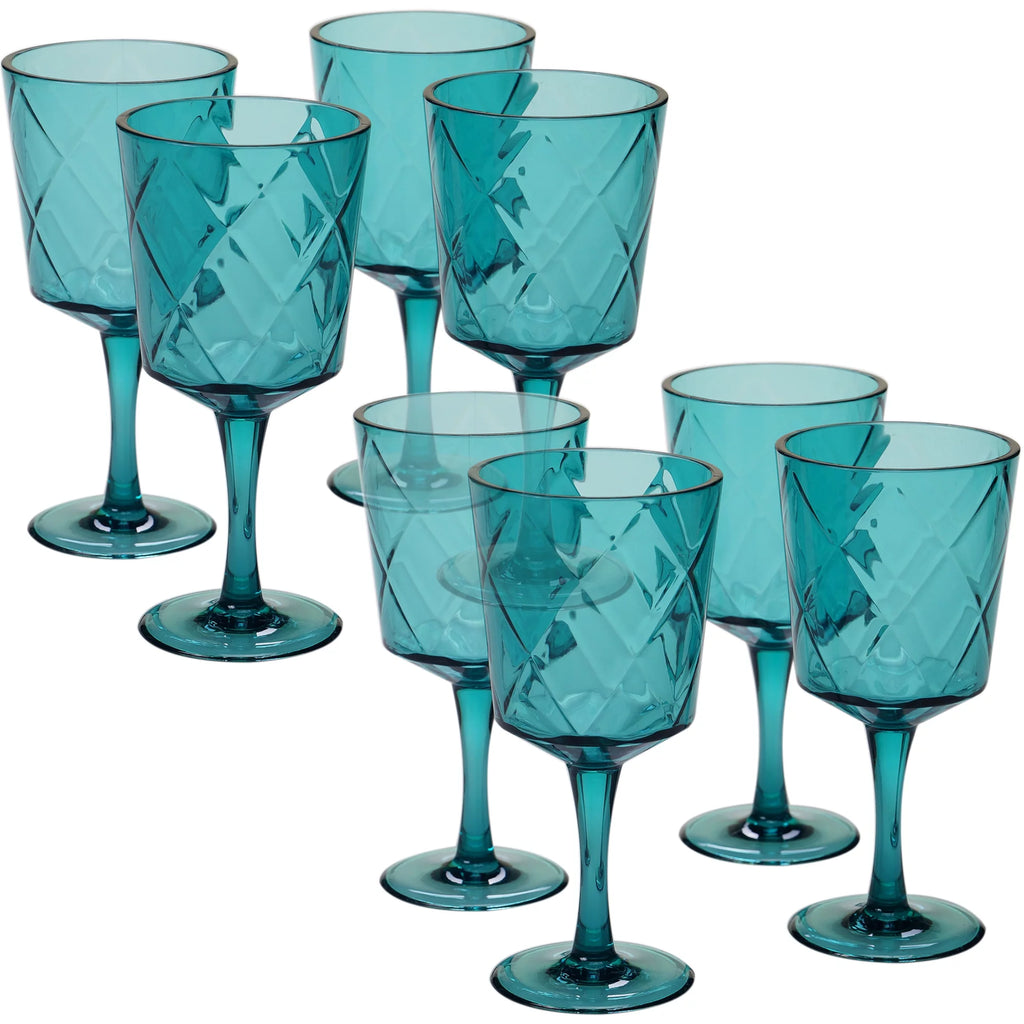 Teal 8 Piece 13 oz. Goblet Set E3486