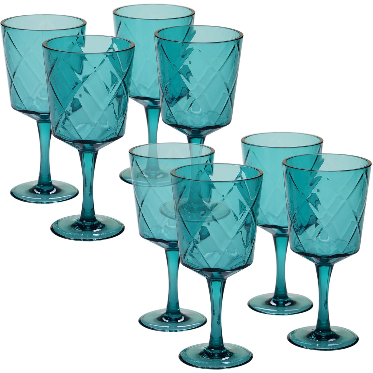 Teal 8 Piece 13 oz. Goblet Set E3486