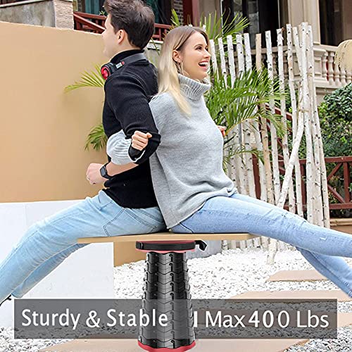Portable Telescopic Folding Stool with Load Capacity 400lbs (BLUE) K231
