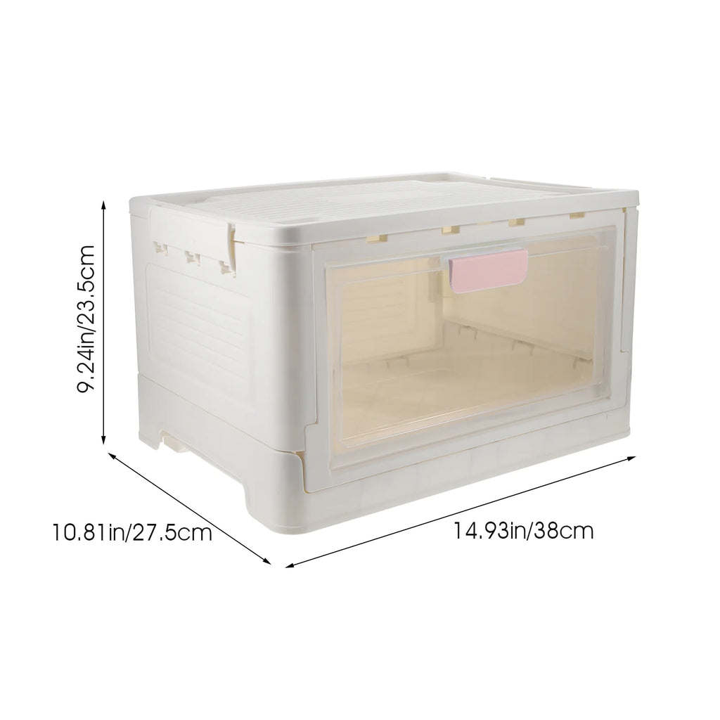 Pink Heavy Duty Collapsible Storage Crate with Lids W620