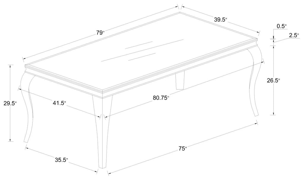 Rectangular Glass Top Dining Table White and Chrome I2643
