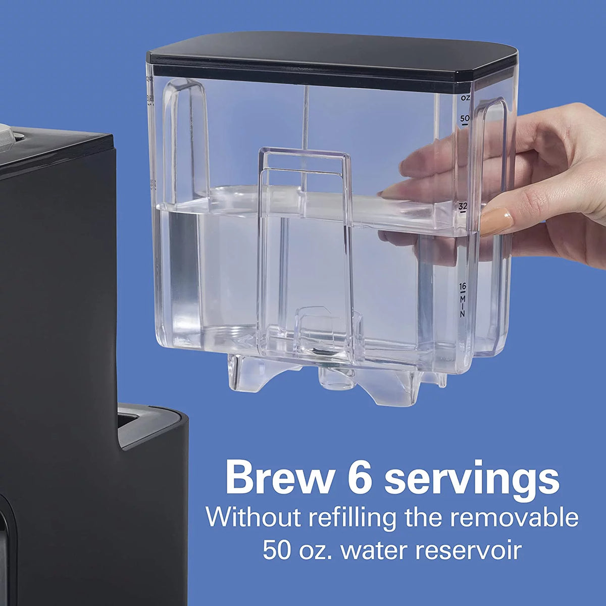 Removable 50 oz. Water Reservoir Single-Serve Coffee Maker I41730