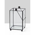 Black Square Hurricane Lantern W239