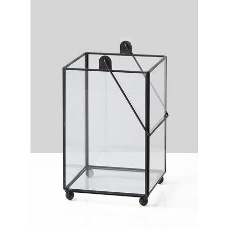 Black Square Hurricane Lantern W239