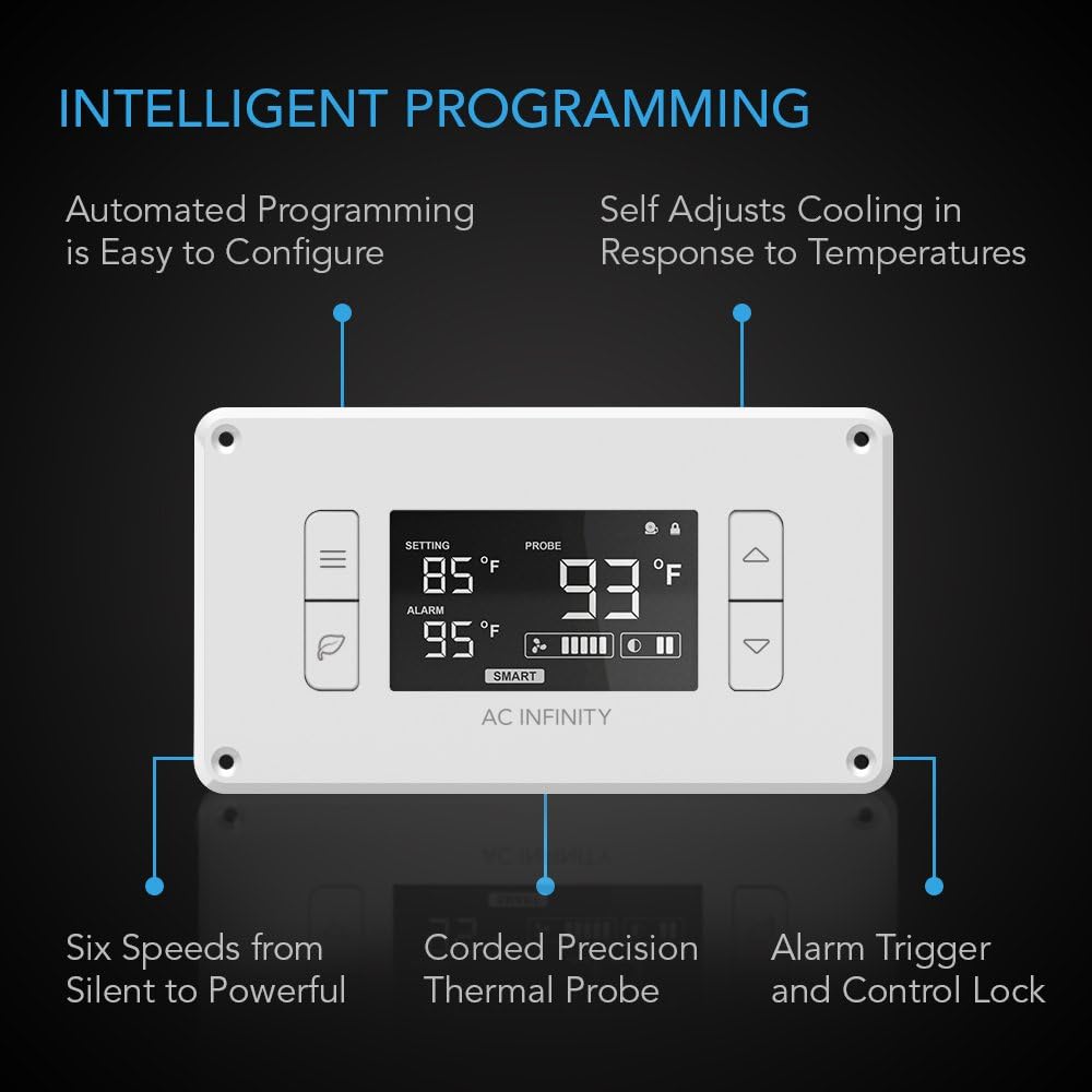 White Quiet Cooling Dual-Fan System with Thermostat Control R655539