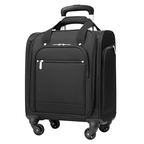 Underseat Carry On Luggage Softside Lightweight Spinner Suitcase V399