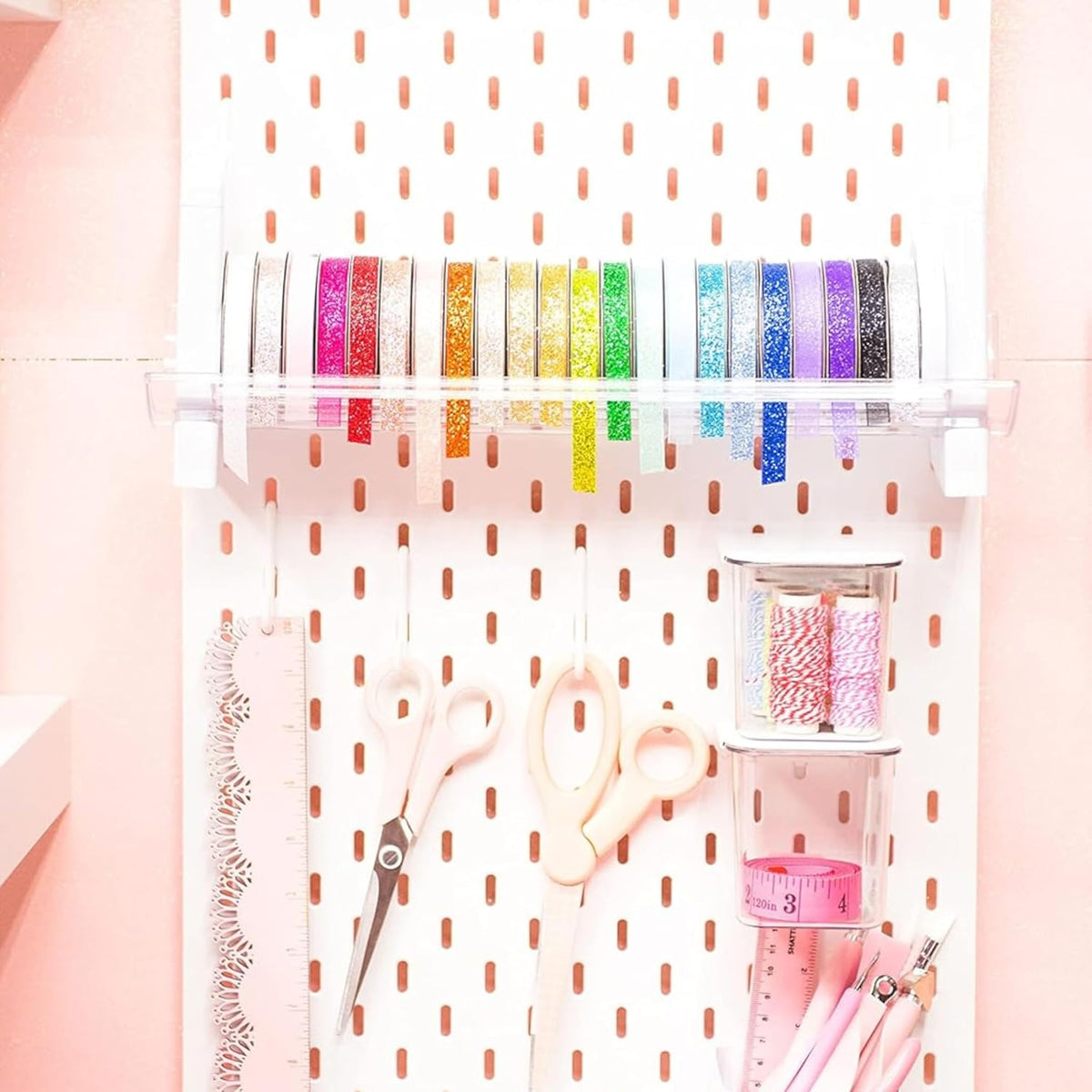 White Ribbon Storage Rack Z240