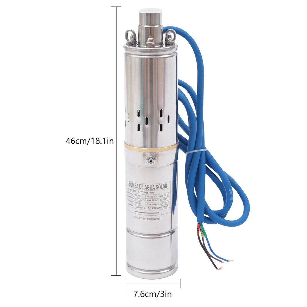 400W 36V DC Solar Submersible Deep Well Pump with MPPT Controller C83239