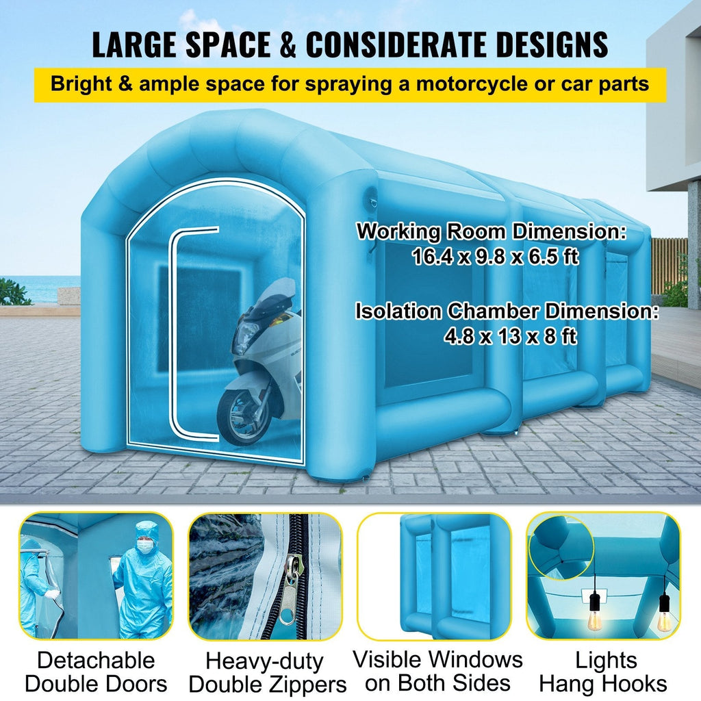 23x13x8ft Inflatable Spray Booth Car Paint Tent B5608