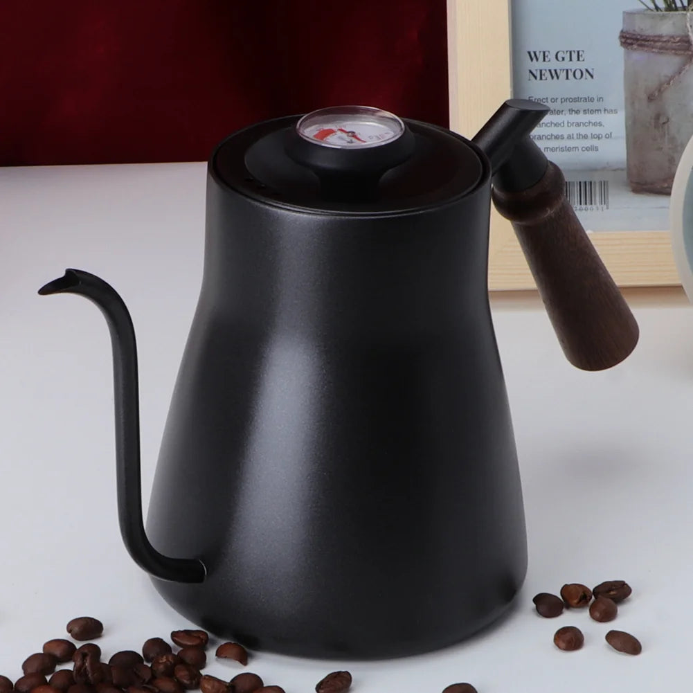 Coffee Pot with Wooden Handle and Thermometer R3013