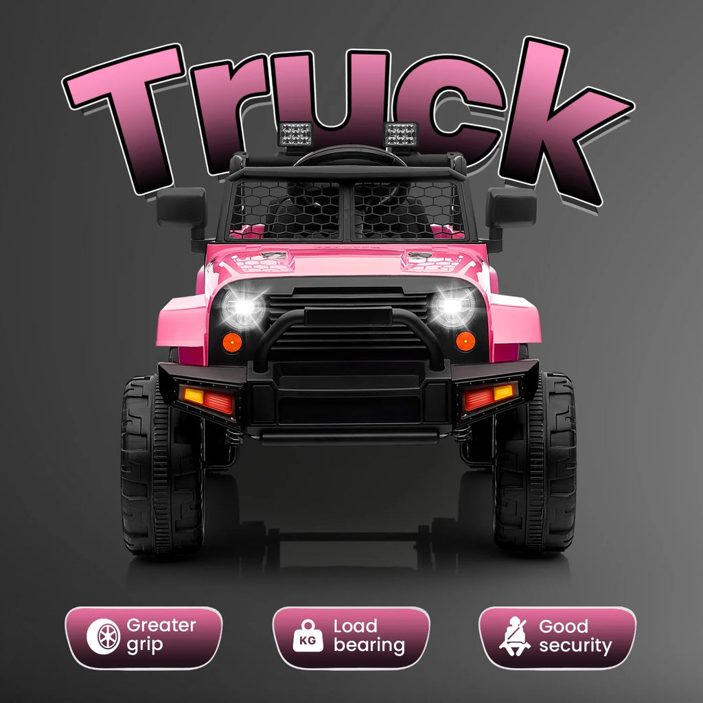 12V Pink Kids Ride on Truck with Remote Control C899
