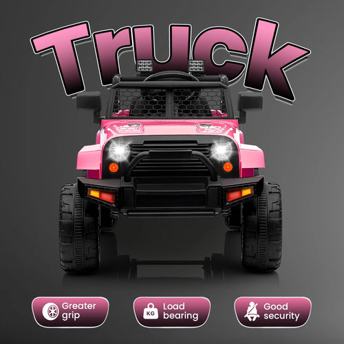 12V Pink Kids Ride on Truck with Remote Control C899