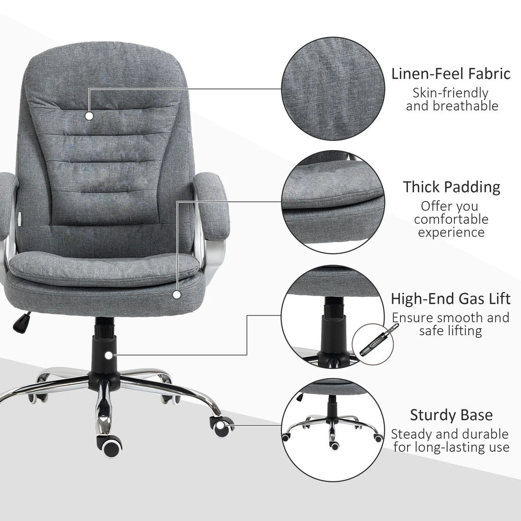Grey Executive Chair with Adjustable Height A9329