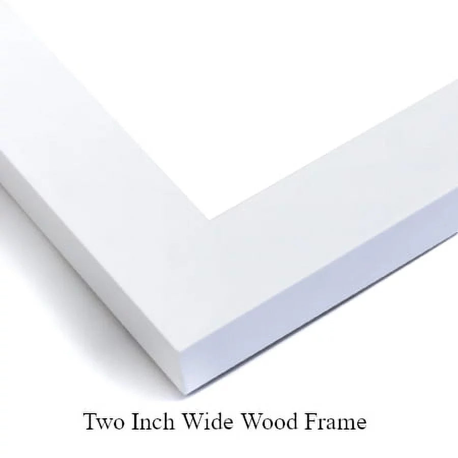 White Modern Wood Framed Art Print J57782