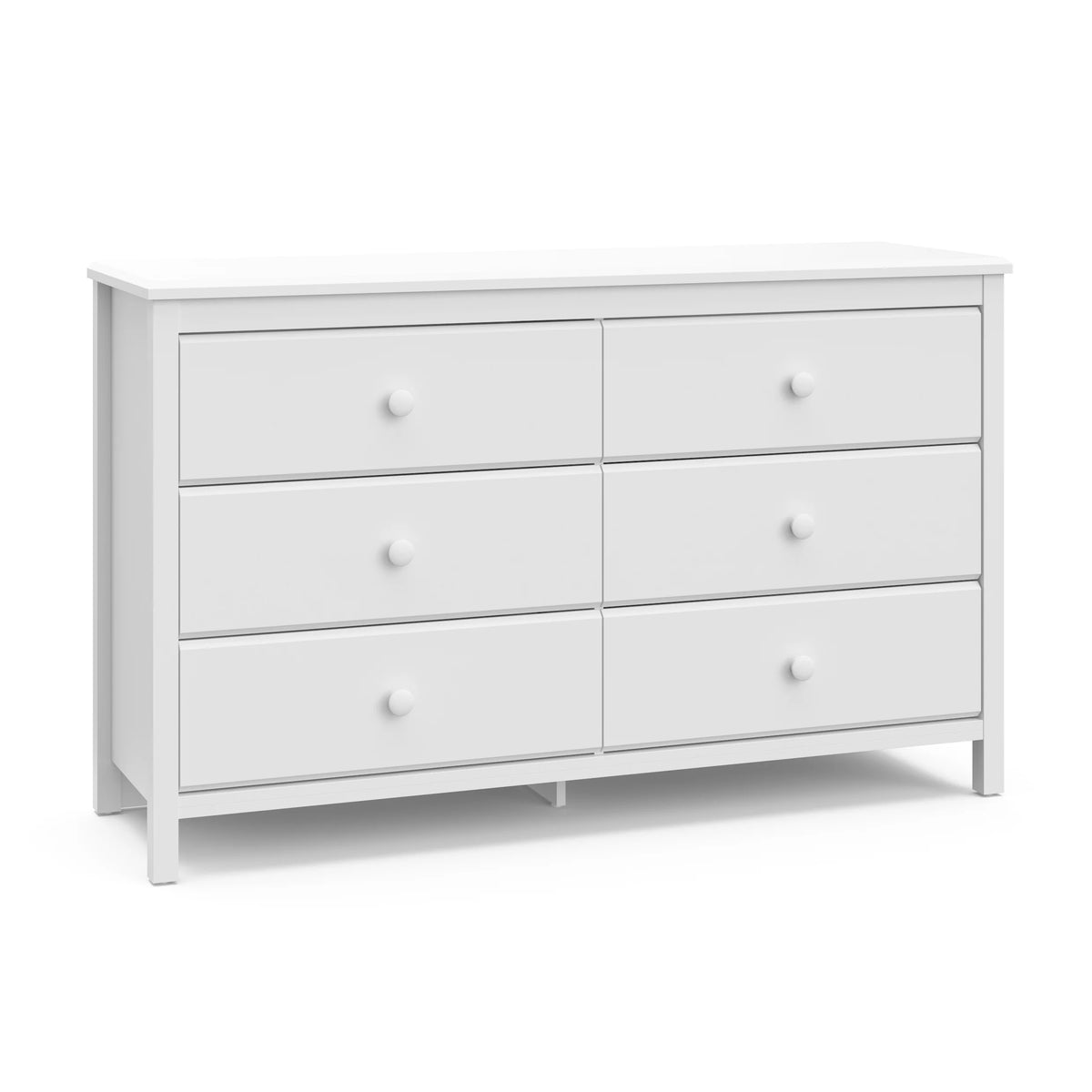 White 6 Drawer Kids Double Dresser I2312