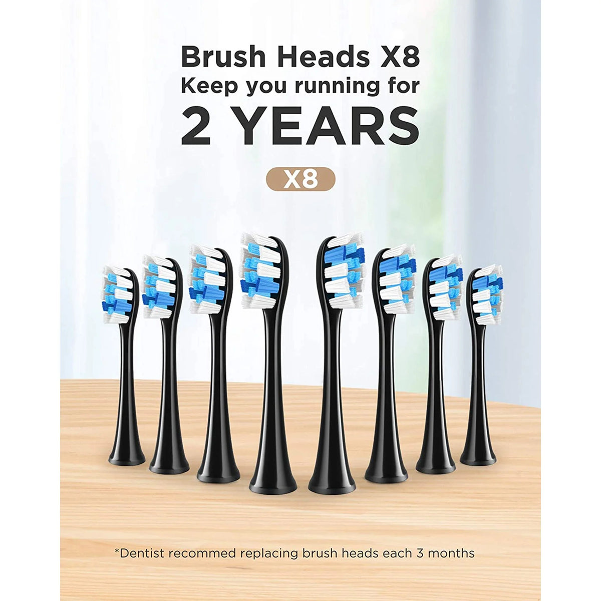 Rechargeable UltraSonic Electric Toothbrush with Travel Case & 8 Brush Heads P822