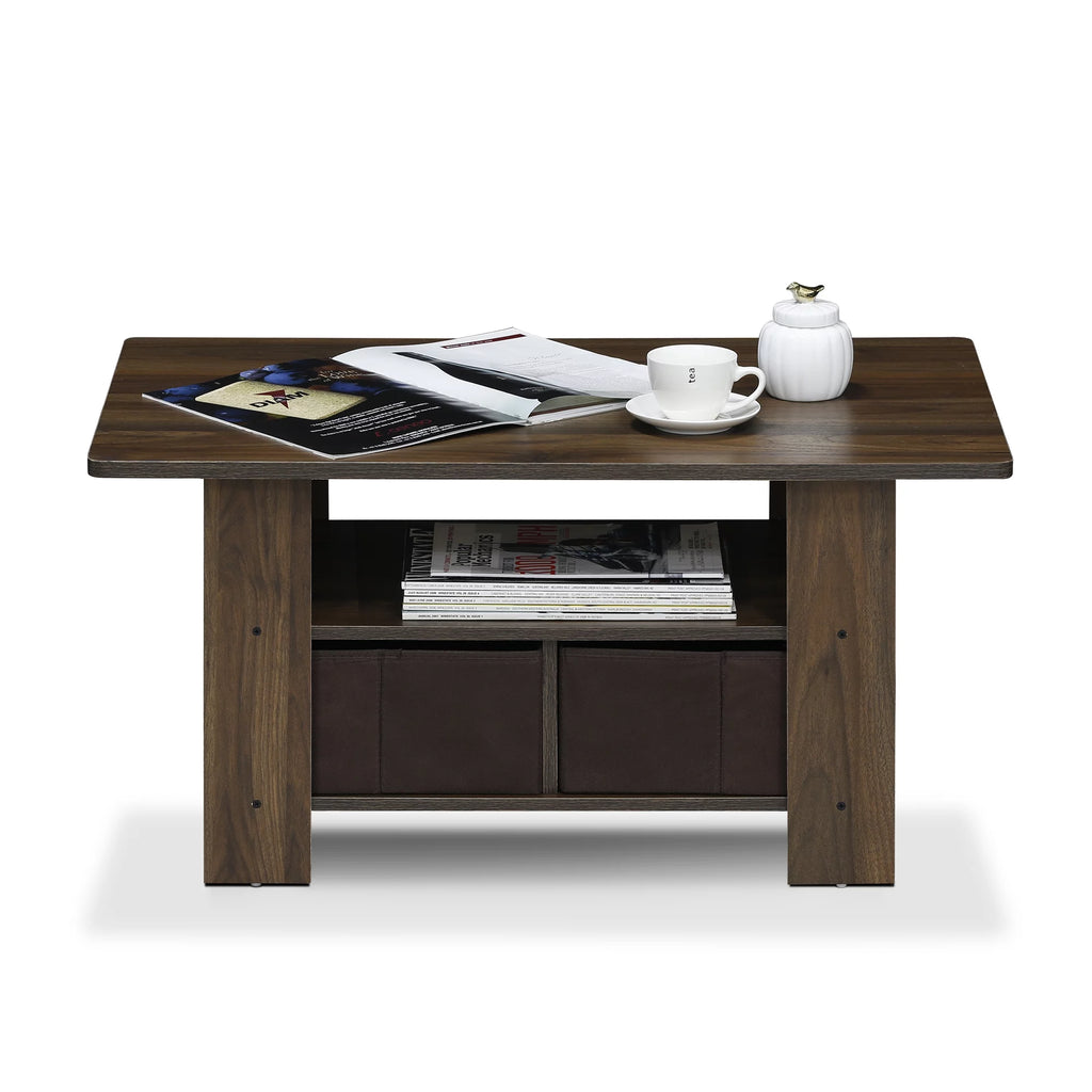 Wood Coffee Table with Bin Drawer P13828