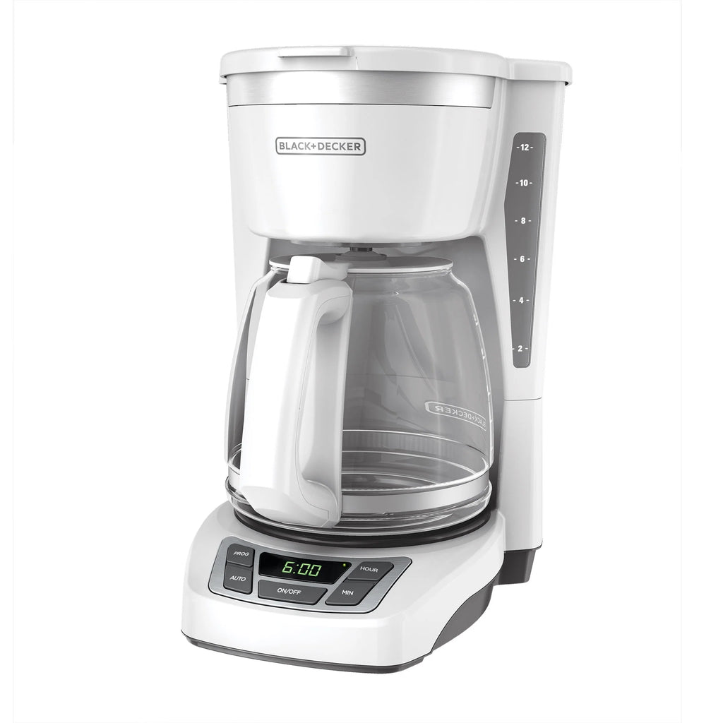White 12-Cup Programmable Coffeemaker D52685