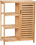 Bamboo Bathroom Cabinet with Doors and 3 Side Shelves R4641