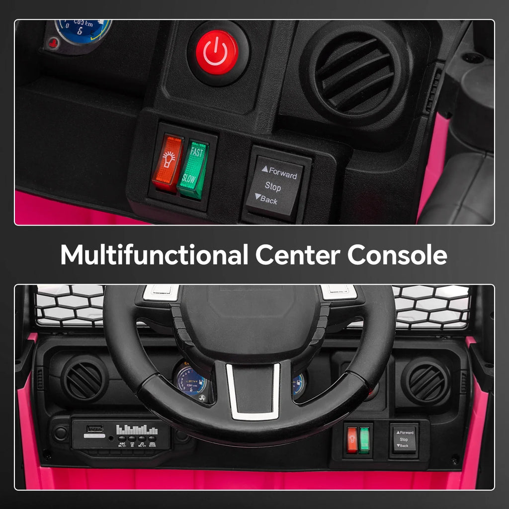 12V Pink Kids Ride on Truck with Remote Control C899