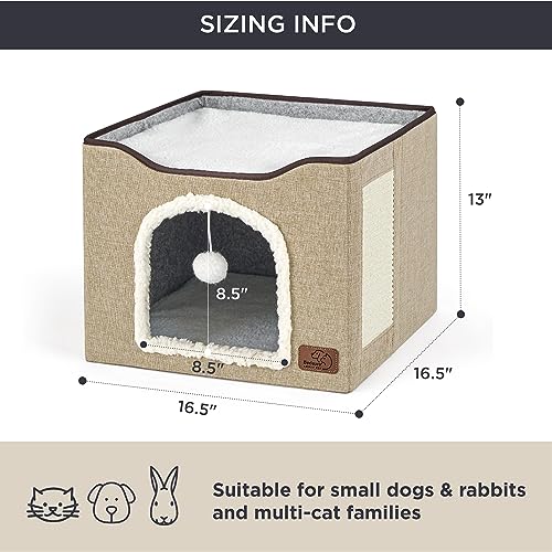 Foldable Cat Bed with Scratch Pad L548