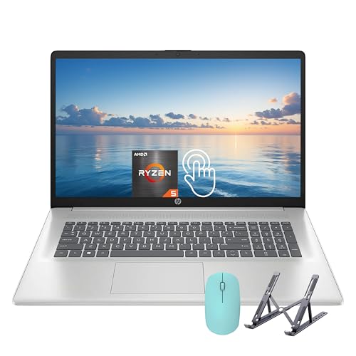 17.3 inch Laptop, AMD Ryzen 5 7530U, 17.3" HD+ Touchscreen, 32GB RAM, 1TB SSD, Windows 11 Home, Silver, Renewed Z256