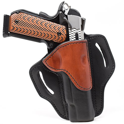 Right Hand OWB Leather Gun Holster for Belts fits All 1911 Models with 4" and 5" Barrels L934268