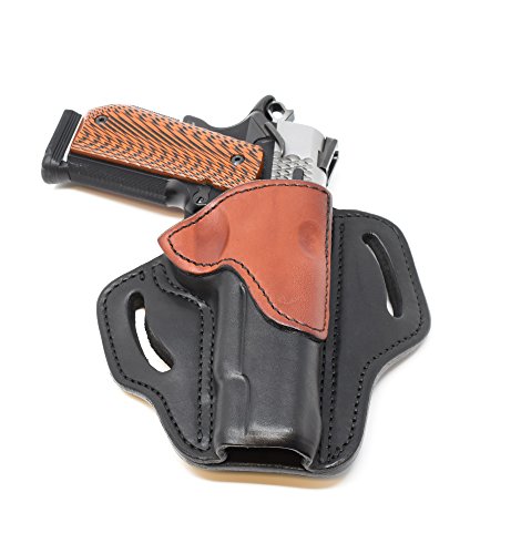 Right Hand OWB Leather Gun Holster for Belts fits All 1911 Models with 4" and 5" Barrels L934268