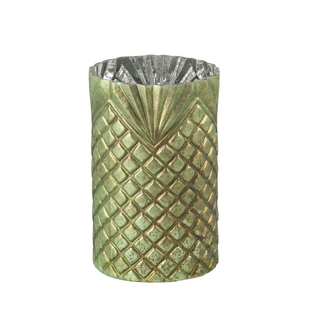 Set of 3 Cylindrical Glass Candle Holders Z77818