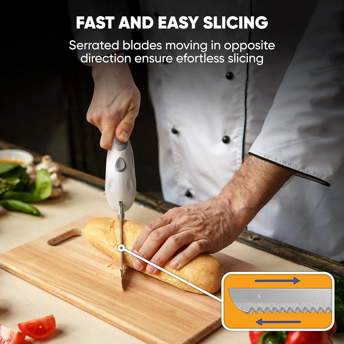 Electric Knife with Serving Fork and Carving Blades K550