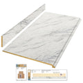 8 ft. Laminate Countertop Kit in Calcutta Marble with Valencia Edge X618