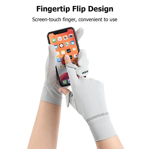 Ice Silk Sport Gloves UPF 50+ Quick-Dry Cooling Anti-Slip Cycling Gloves O963149