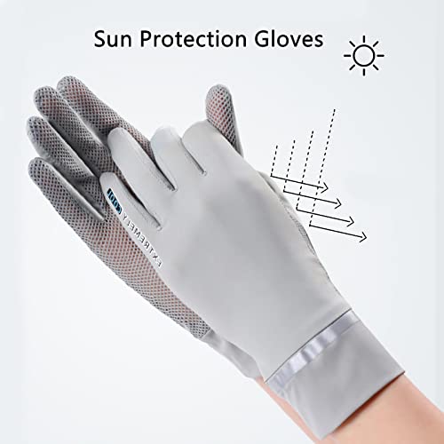 Ice Silk Sport Gloves UPF 50+ Quick-Dry Cooling Anti-Slip Cycling Gloves O963149