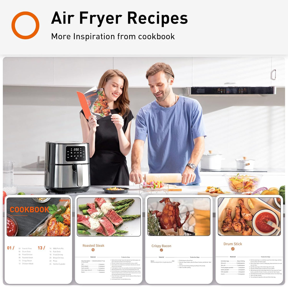 5.8Qt Stainless Steel Air Fryer Toaster Oven P435356