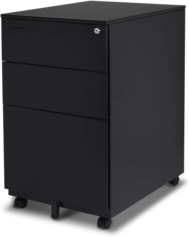 White 3 Drawer Metal File Cabinet with Lock O317