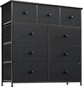 Black Grey 9 Drawer Dresser M124