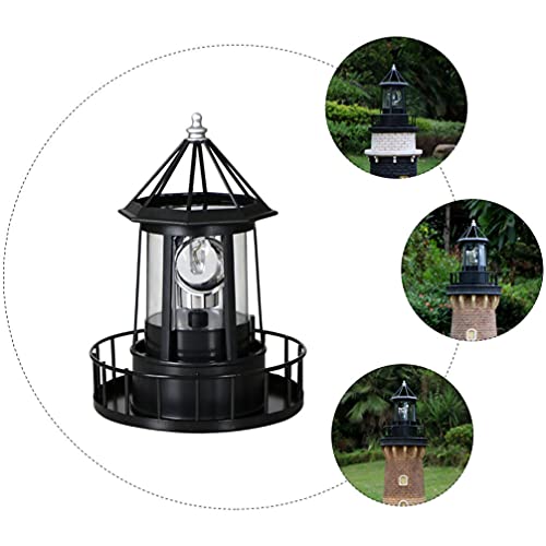 LED Solar Revolving Lighthouse Lamp V6372