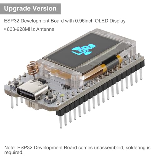 ESP32 LoRa Development Board with Protective Case and 915MHz Antenna, 0.96-inch OLED Display Type C Z604717