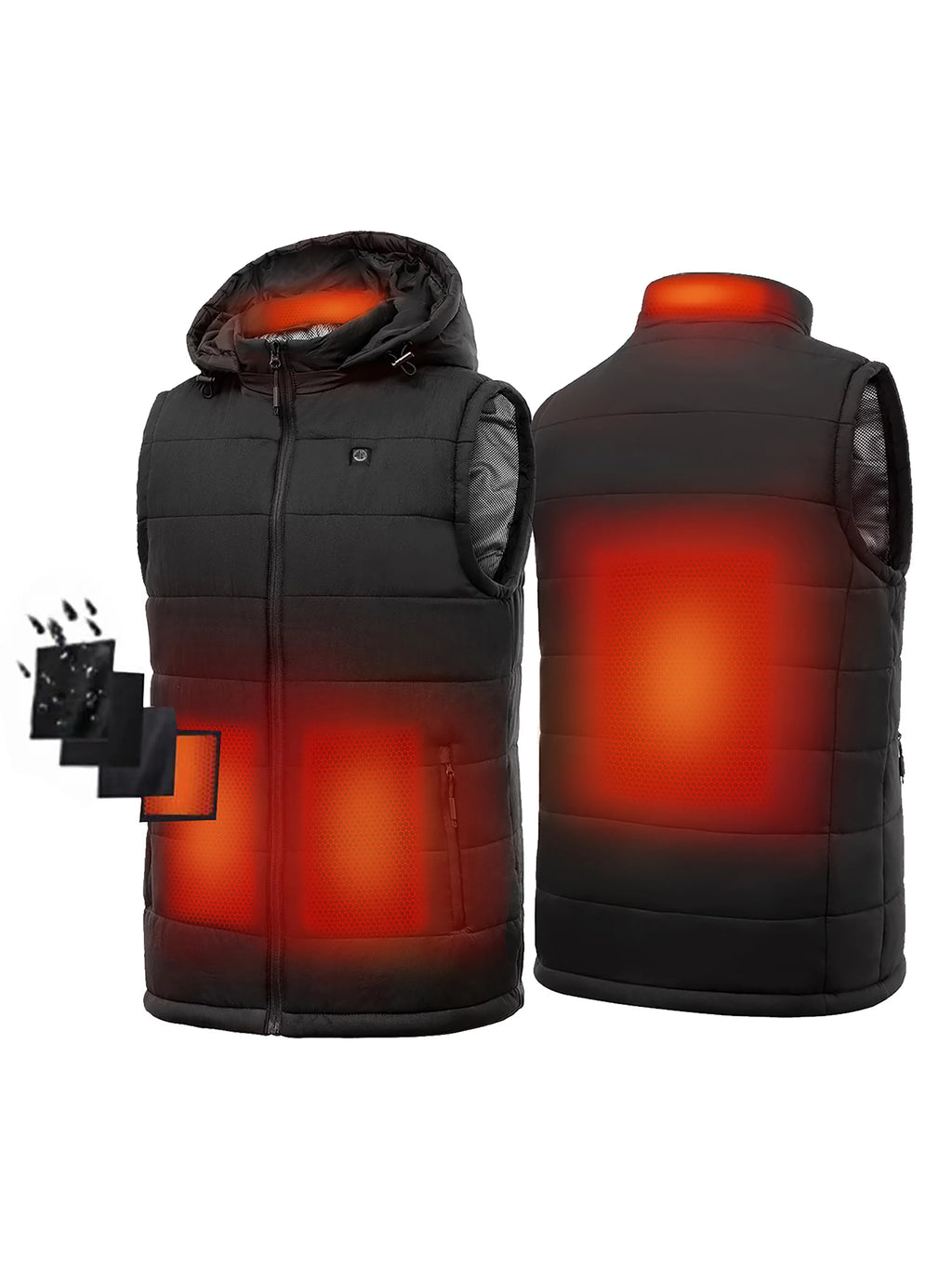 Lightweight Heated Vest with Removable Hood N843