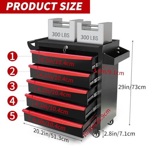 5 Drawer Metal Rolling Tool Chest S58497